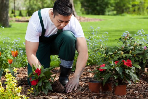 Professional turf fitting in a Uxbridge outdoor space