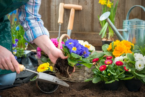 Commercial outdoor landscaping and garden build work in Uxbridge