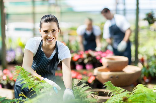 Finished residential garden landscaping with practical outdoor zones